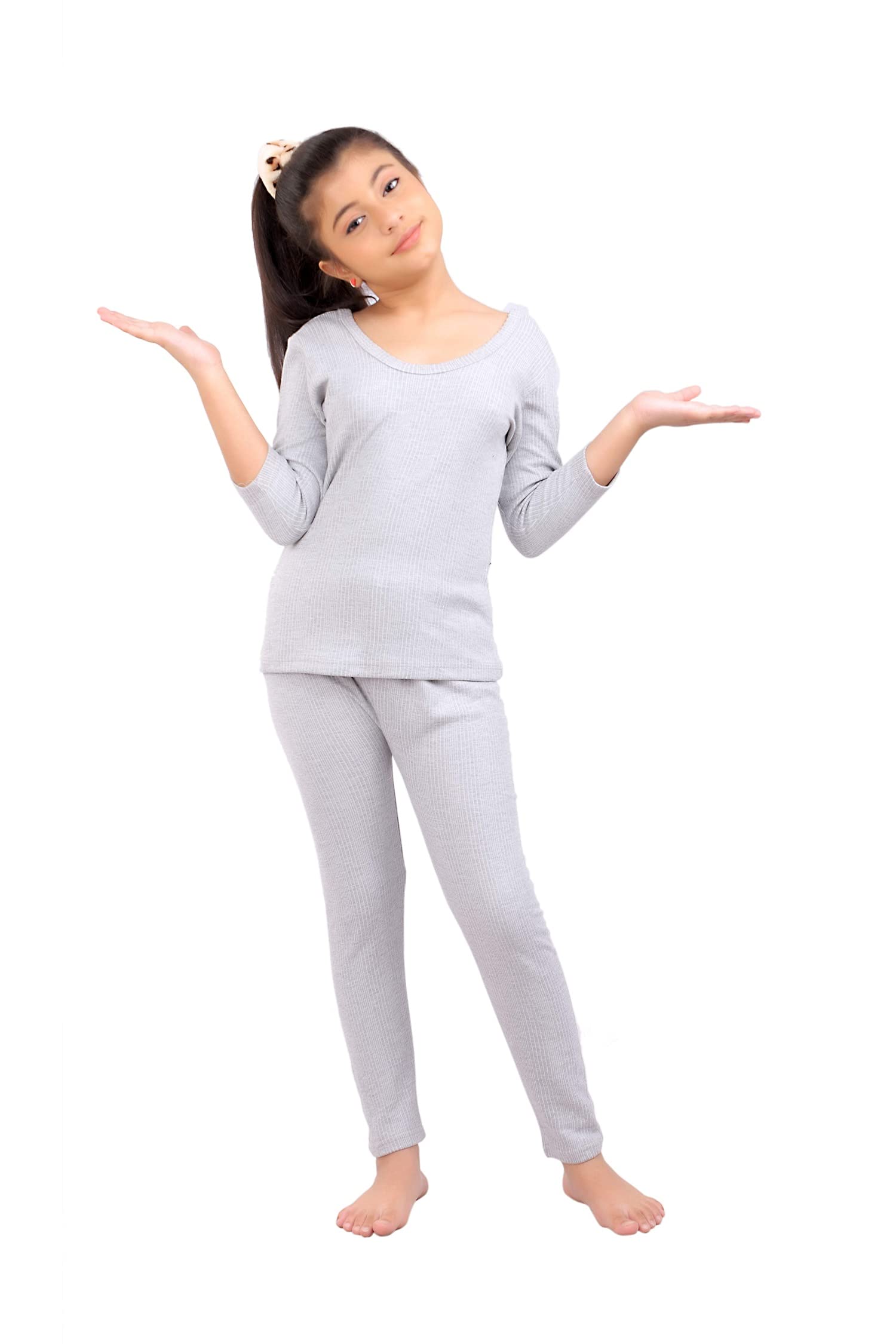 Sanya Off White Premium Thermal Fabrics Comfortable Top and Lower Set for Kids (Size- 50), Off White, 2 Years-3 Years