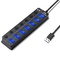 Hoppac Hub USB 3.0, 7 in 1 Porte USB Multiple Per PC