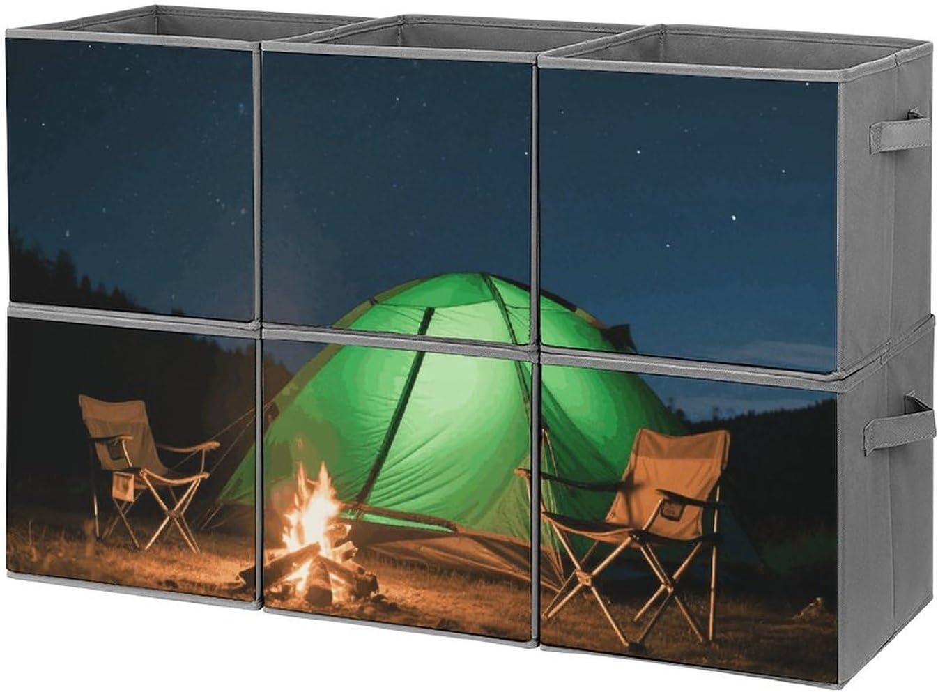 Starry Tent Folding Storage Bins Clothes Storage Bins with Lids Reinforced Handles Closet And Organization for Clothing, Sweater, Comforter, Bedding