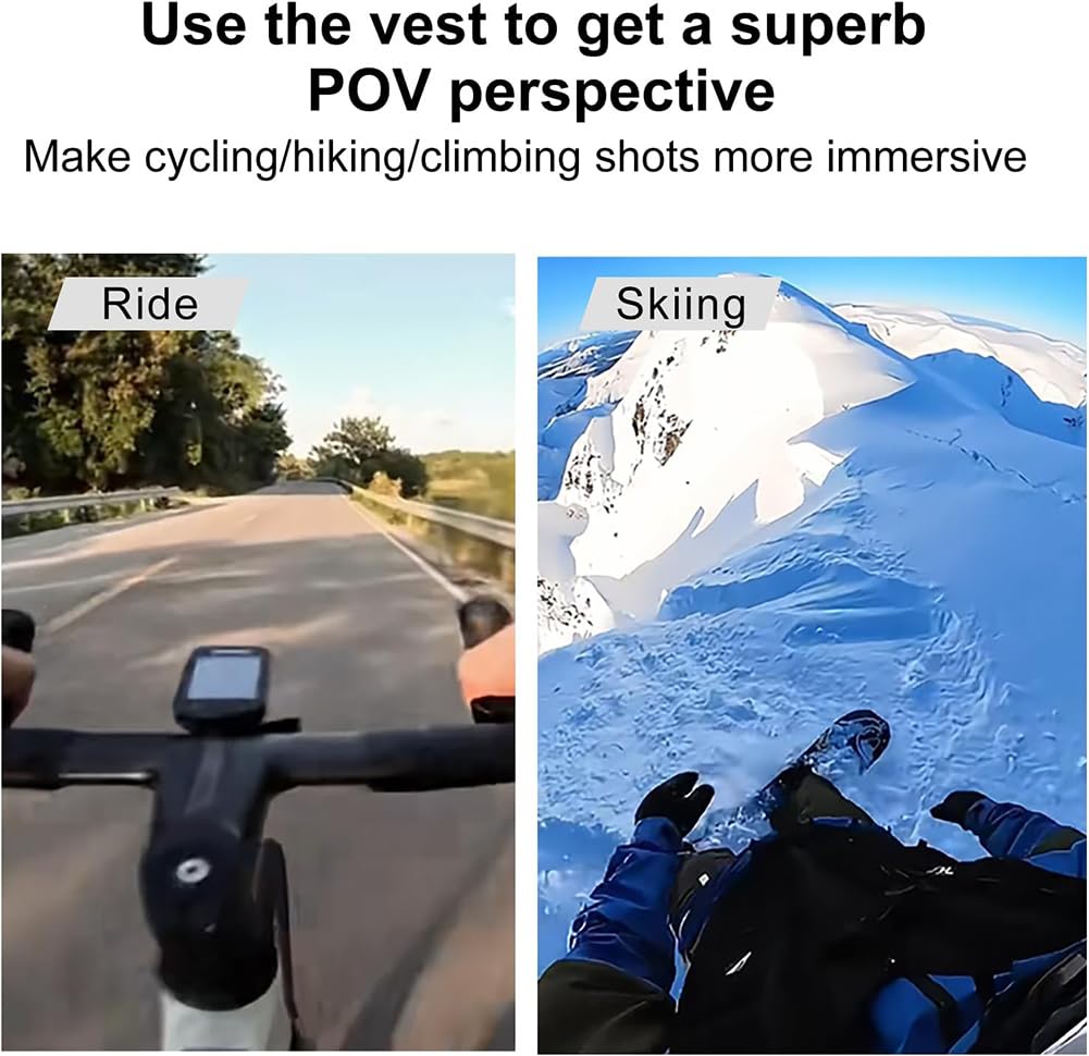 Kamizelka do montażu kamery kompatybilna z kamerą sportową DJI Action/Go.Pro/Insta.360, regulowany uchwyt kamizelki do biegania do Pocket 3/ Action 5 Pro/GO 3S akcesoria do aparatu (do kieszeni)