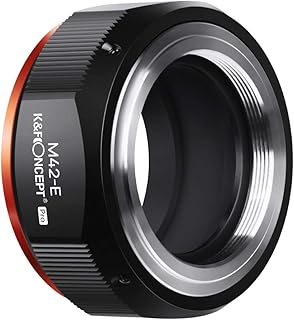 K&F Concept Updated M42 to NEX Adapter, Manual Lens Mount Adapter for M42 Lens Compatible with Sony E Mount Cameras with Matting Varnish Design