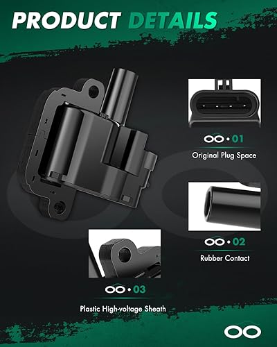 Miniatura 3 de SCITOO Bobina de encendido UF192 para Pontiac GTO 5.7L 2004 para Pontiac Firebird 5.7L 1998-2002 para GMC Yukon XL 2500 8.1L 2001-2002 para Cadillac