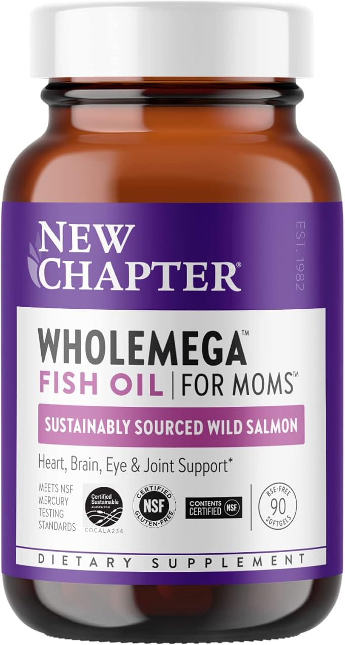 New Chapter Prenatal DHA Wholemega for Moms Fish Oil Supplement with Omega3