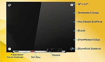 新品・未開封　ICE 　TRUTH Amazon.com : Real Glass Dry Erase Board, 18