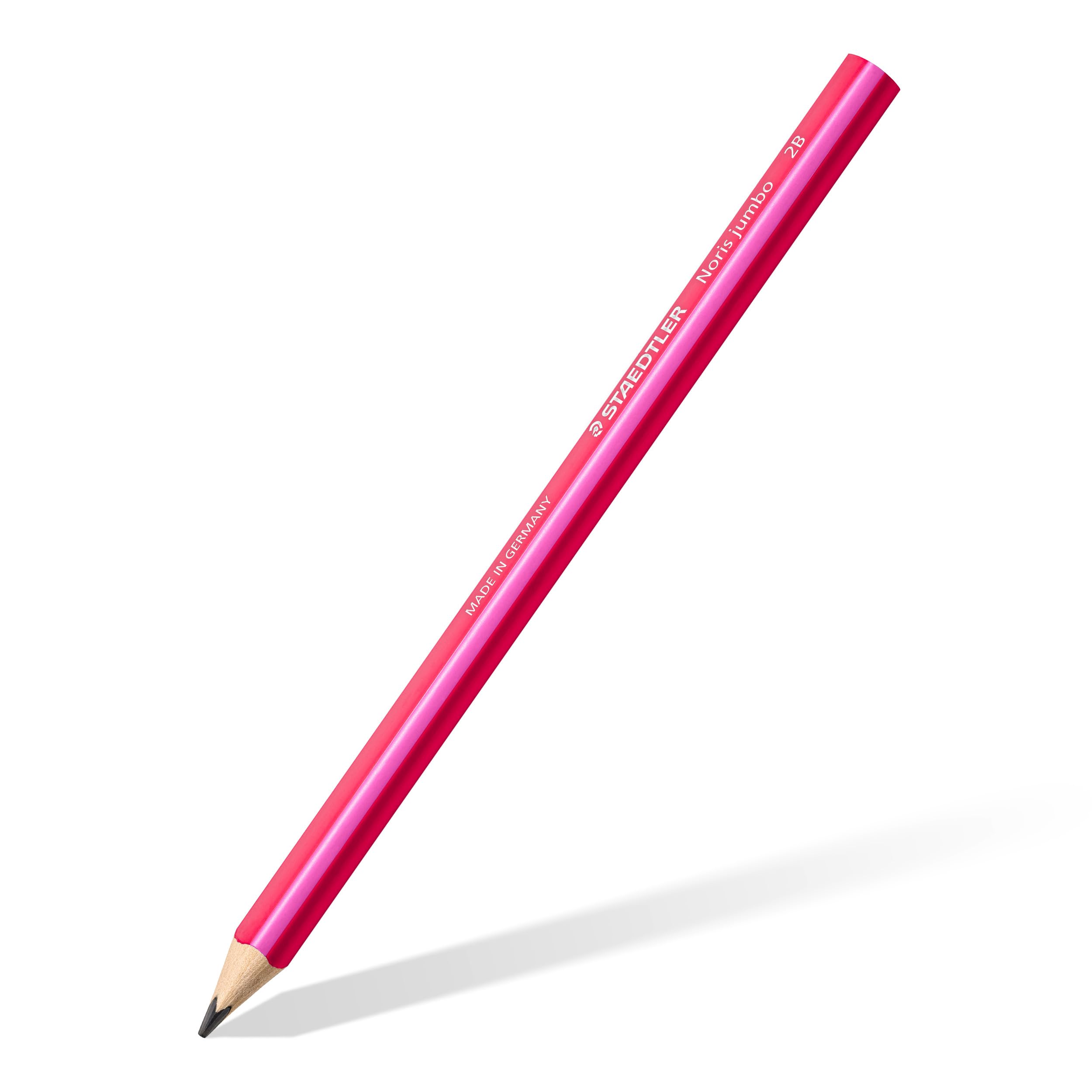 STAEDTLER Lápices triangulares gruesos Noris jumbo Happy en coloridos rayas, alta resistencia a la rotura, dureza 2B, 48 lápices en estuche, 119 KP48HA