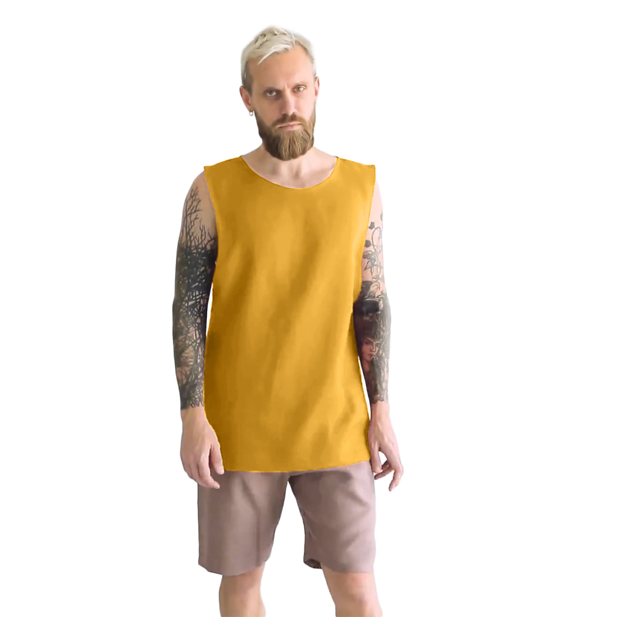 notwild Men Cotton Regular Fit Sleeveless Tanktops T-Shirt-picture-10
