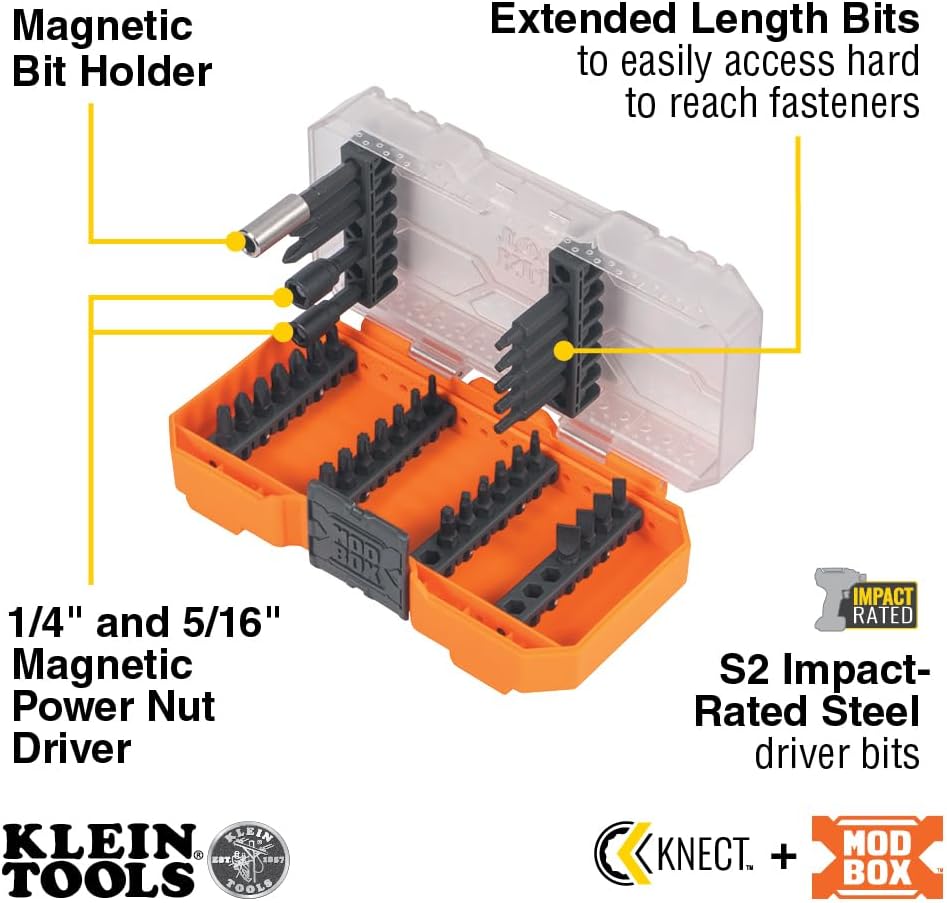 KleinTools Klein Tools 33800 Impact Driver Bit Set, 35-Piece