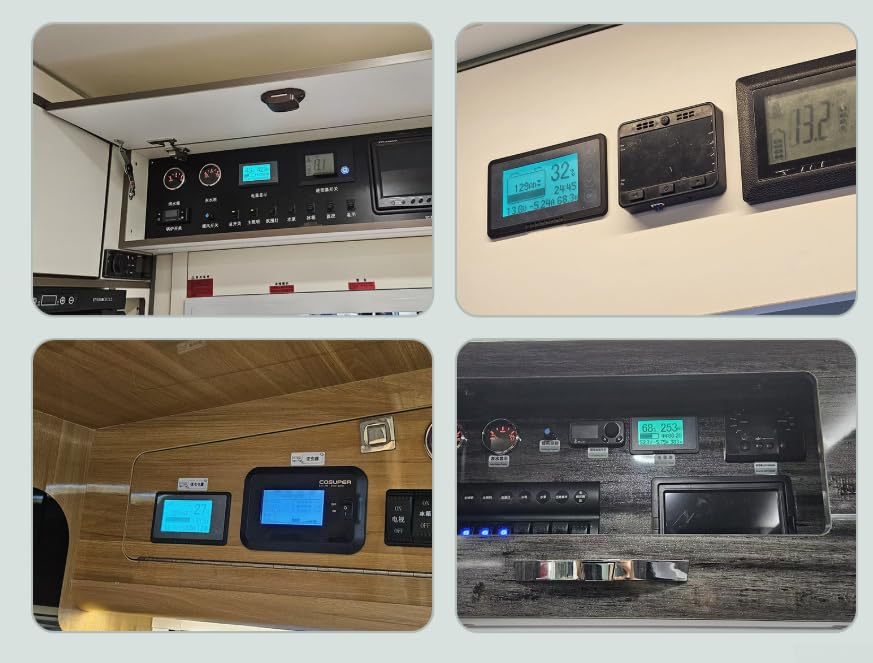Indicatore del livello della batteria per sistemi di alimentazione camper, batterie 12 V 48 V, precisione 0,5 percentuale, display multi parametro, ampia tensione fino a 750 A, base in