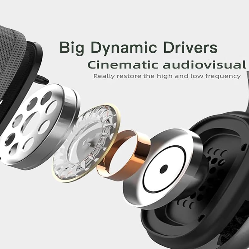 Hybrid Noise Cancelling Headphones, Wireless Bluetooth, Mic, Deep Bass, Soft Earpads, Fast Charging, Transparent Modes Green