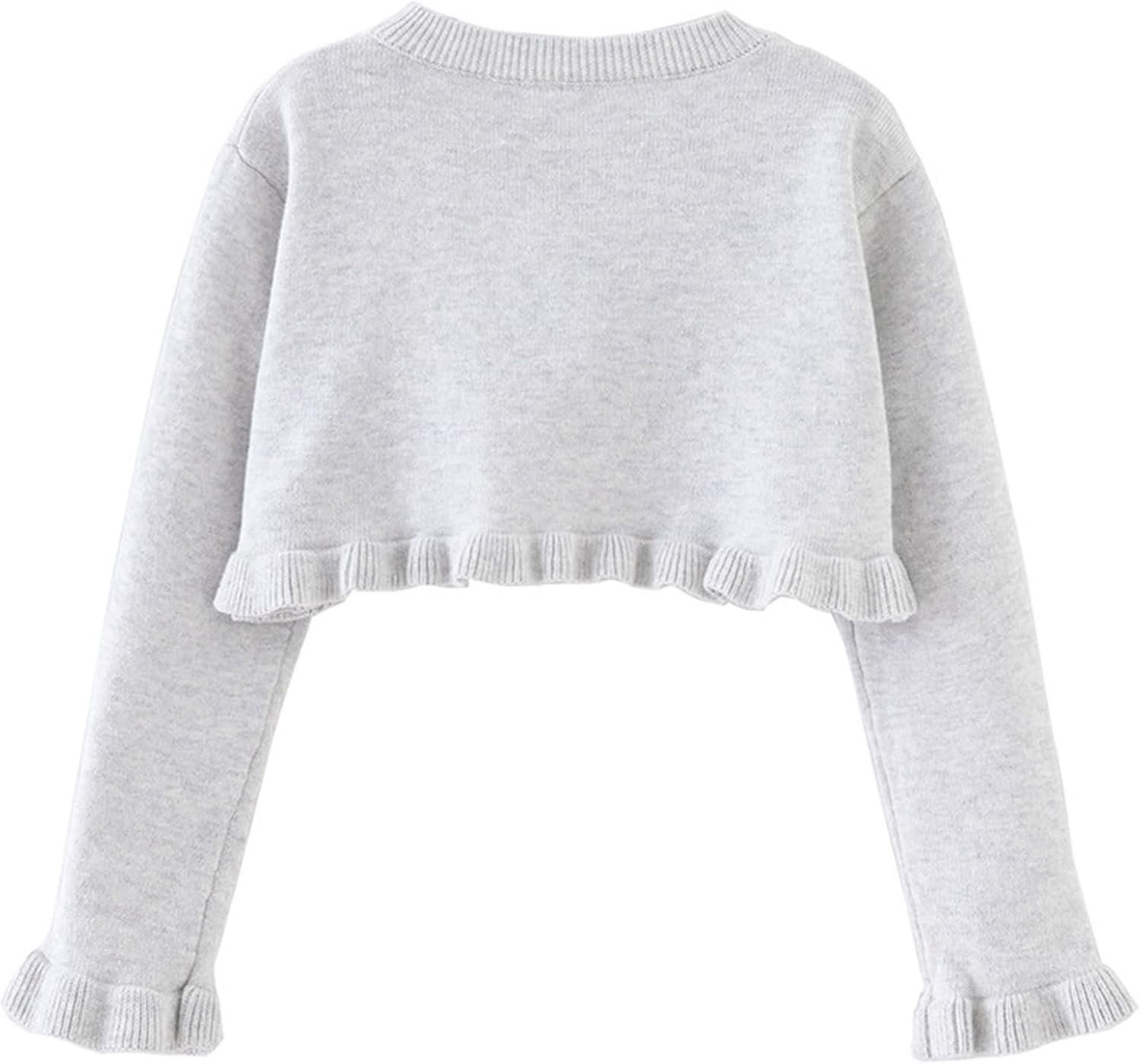 Little Kids Girls' Knit Long Sleeve Button Closure Bolero Cardigan Shrug Sweaters Dress Cover Up Tops