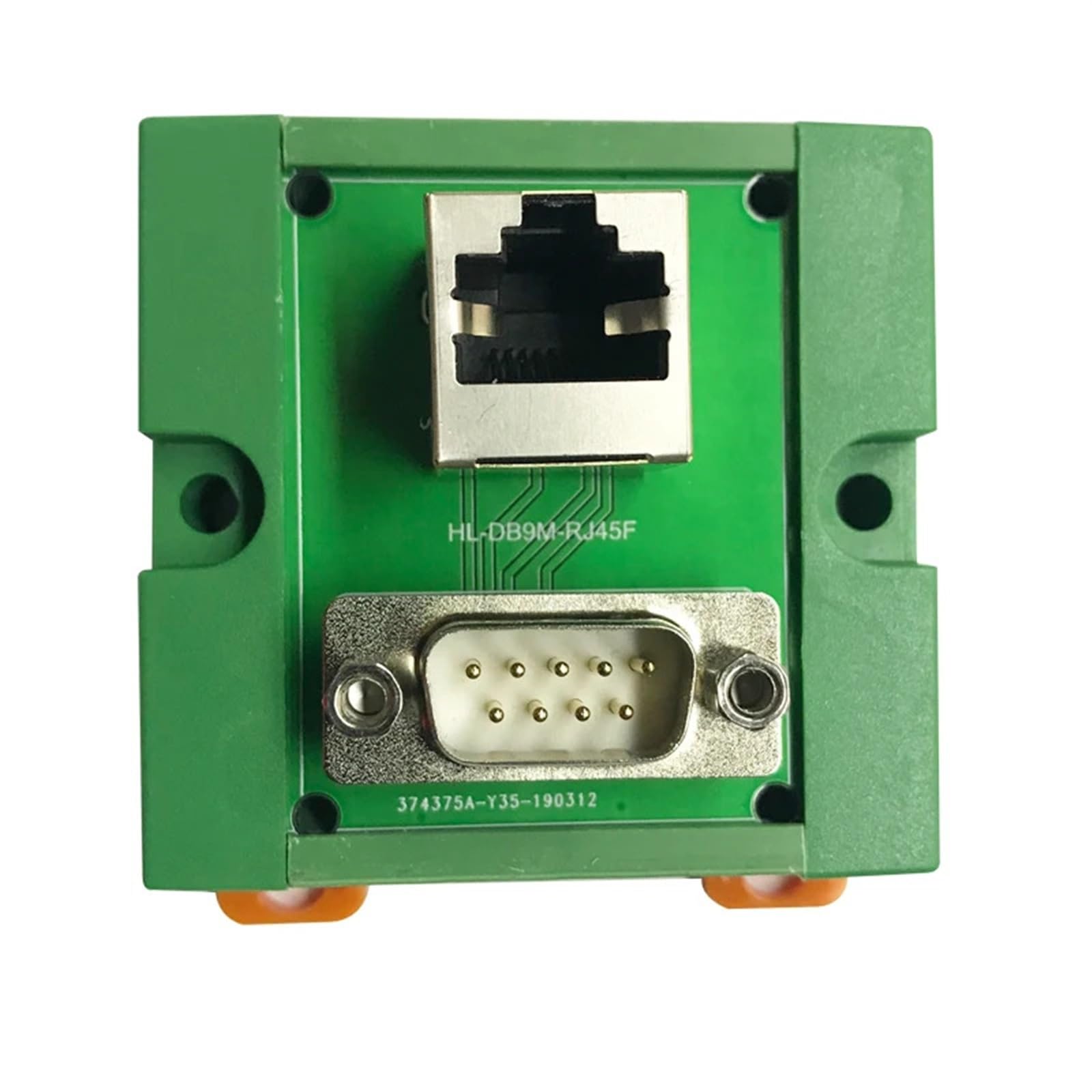 1 sztuka RS232 na port sieciowy adapter portu DB9 na RJ45, konwerter interfejsu, adapter portu LAN Net DB9 męski na RJ45, montaż na szynie DIN