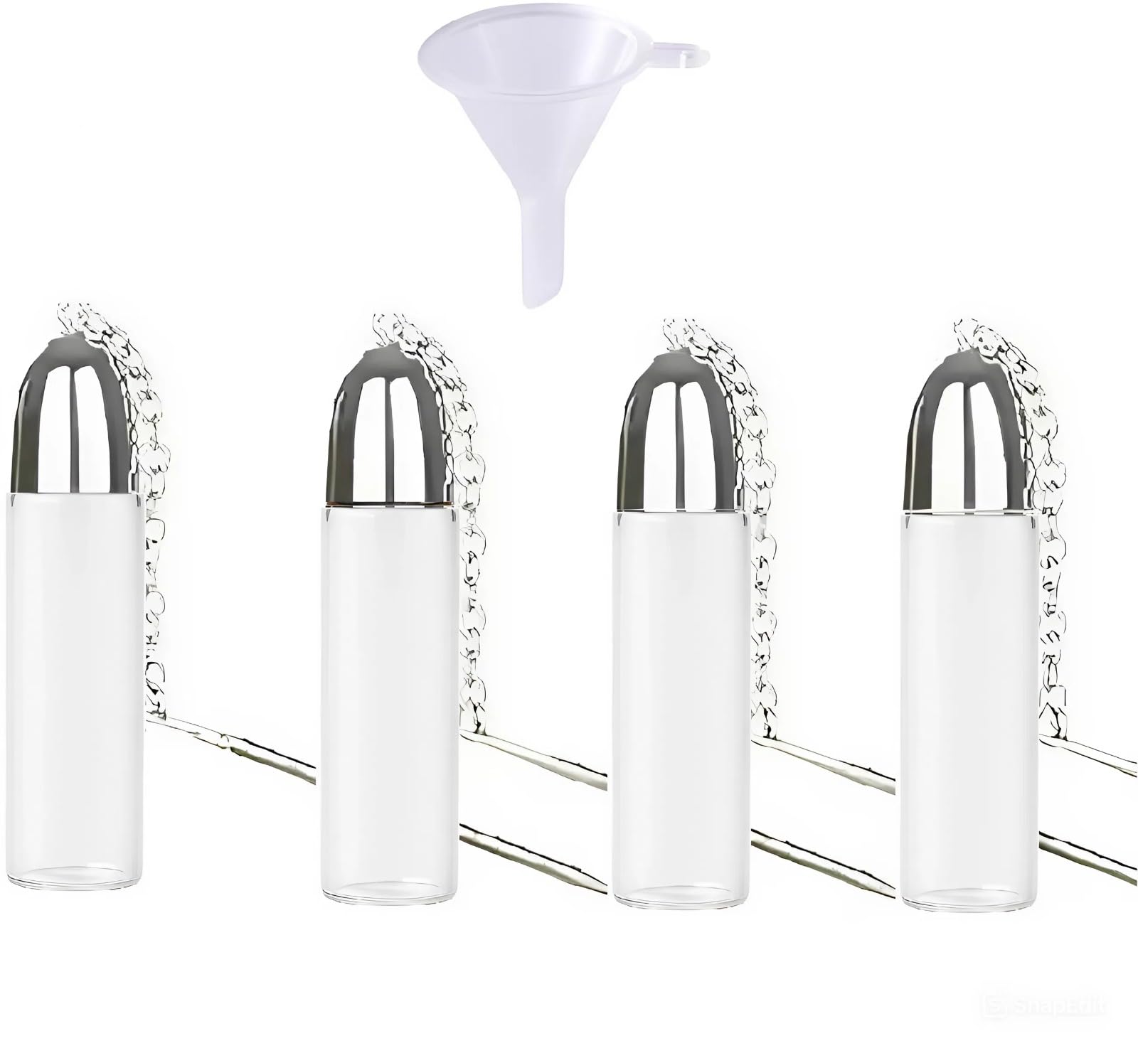 4 pack Portable Glass Decorative Bottle Kitchen Spice Dispenser Portable Leak-Proof Storage Bottle for Outdoor Camping Travel