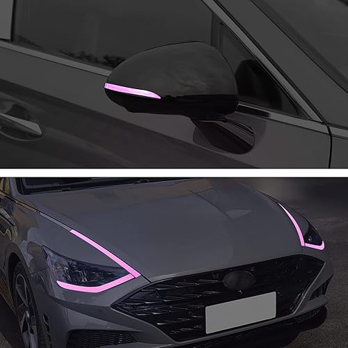 Miniatura 5 de TOMALL 2 pares de películas de vinilo para espejos retrovisores laterales y retrovisores, tinte de humo compatible con Hyundai Sonata 2020-2022,