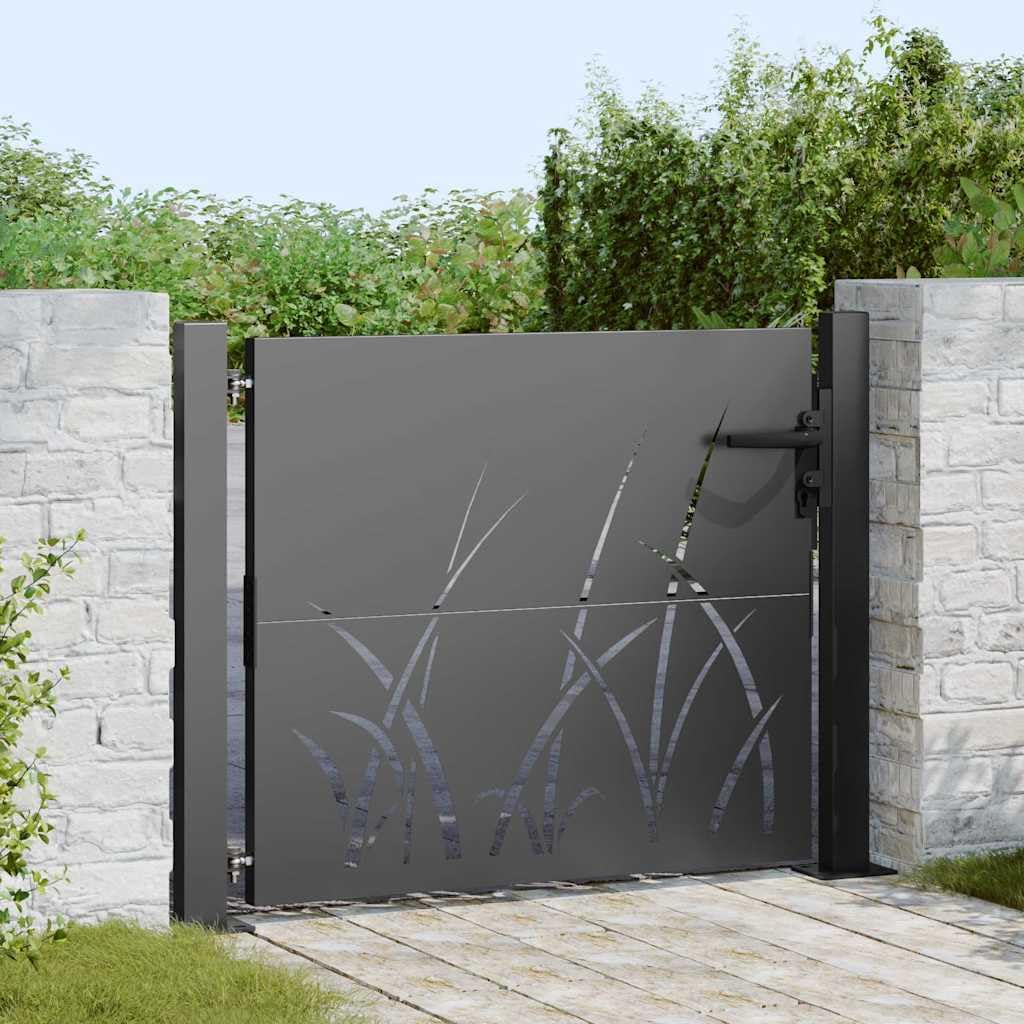 vidaXL Brama ogrodowa 110 x 105 cm Stal Malowana Proszkowo Zamykane