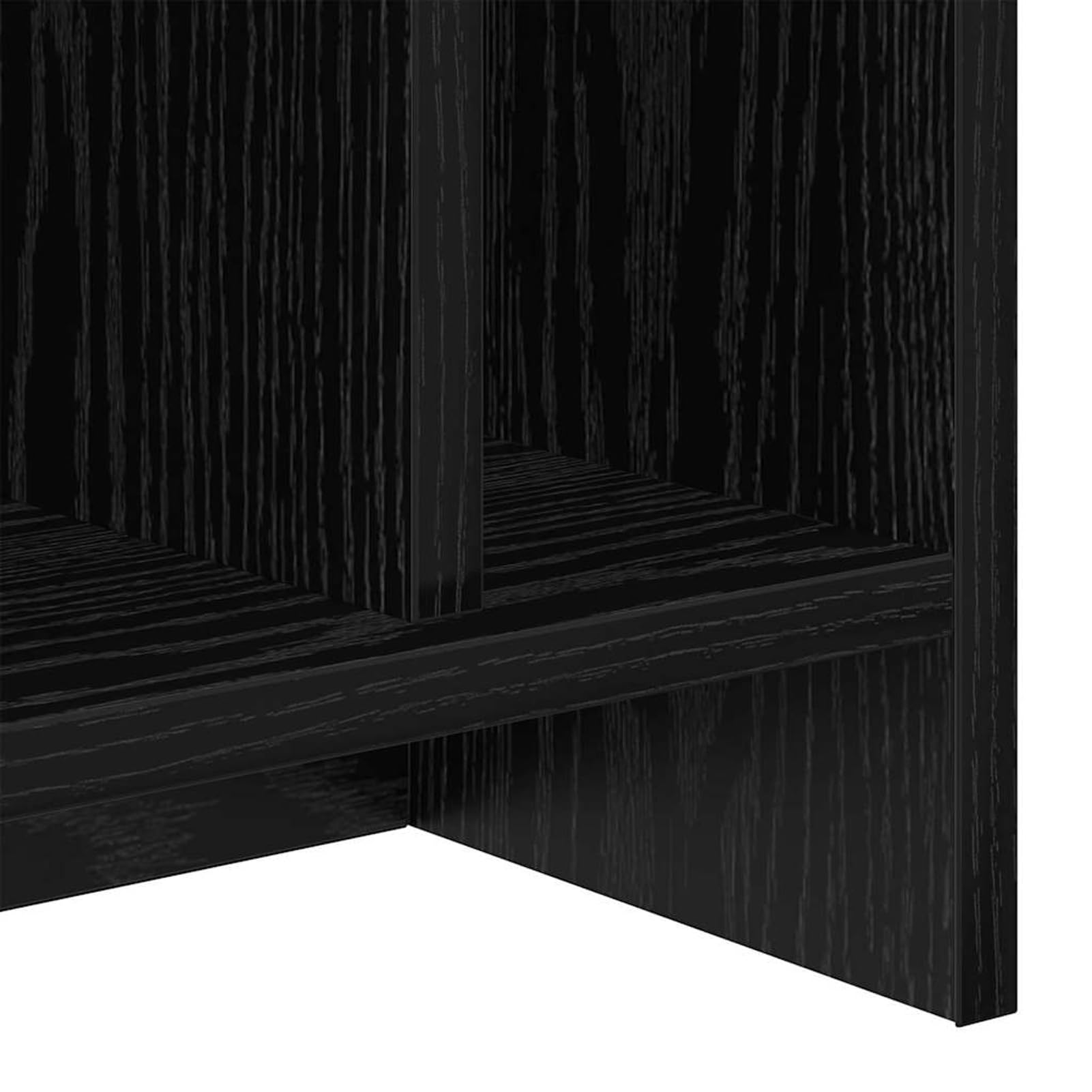 Gecheer TV-Ständer Schwarz Eichen-Optik 50 x 35 x 45 cm Holzwerkstoff, Fernsehschrank Fernsehtisch TV-Lowboard für Wohnzimmer Home-Cinema Gamerzimmer891002