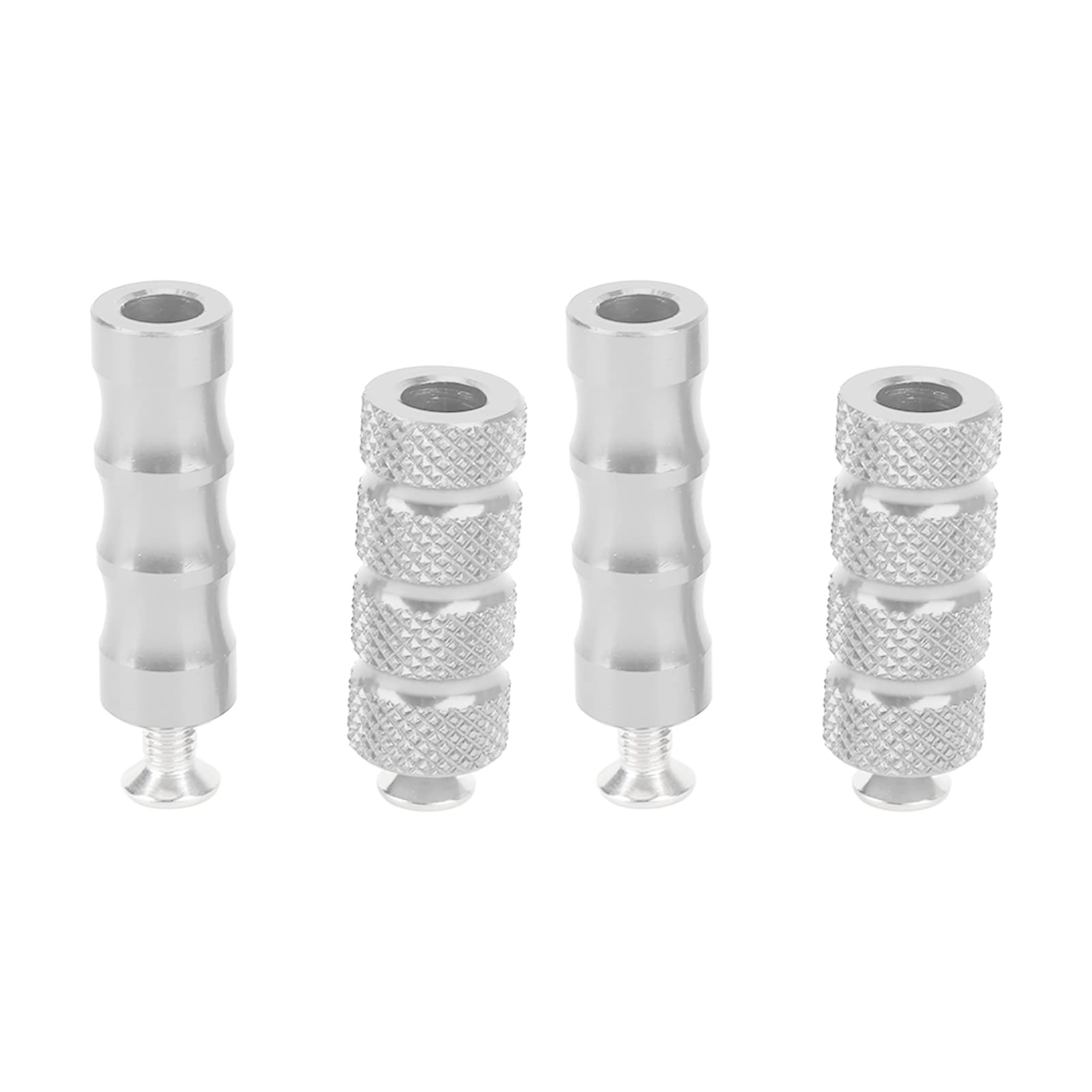 Peg Cambio Moto, Peg Cambio Zigrinato Moto Antiscivolo Leva Cambio Leva Freno Pedane Pedale, Foro 6 Mm Pedane Freno Moto Poggiapiedi Pedale Universale per Pedane (Argento)