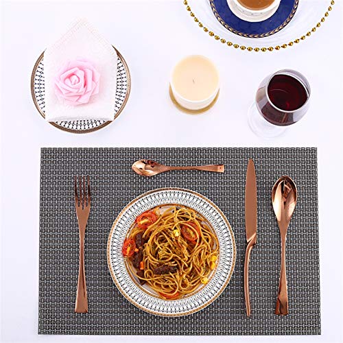 Couverts or rose anti-ternissement : le set de table 4 pièces idéal - 5