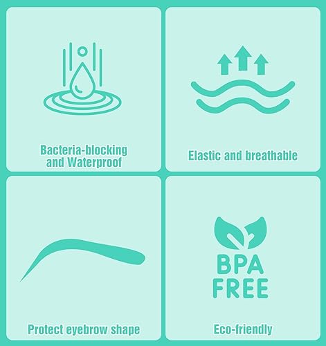 Miniatura 6 de 40 piezas de cubiertas de cejas para la ducha, cinta de protección desechable de cejas impermeable, cinta protectora permanente, cuidado posterior