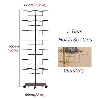 Amazon.co.jp: 帽子 収納 キャップラック 金属製 7 段帽子