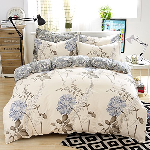 Parure de lit 3 pièces USTIDE en textile brossé de qualité supérieure
