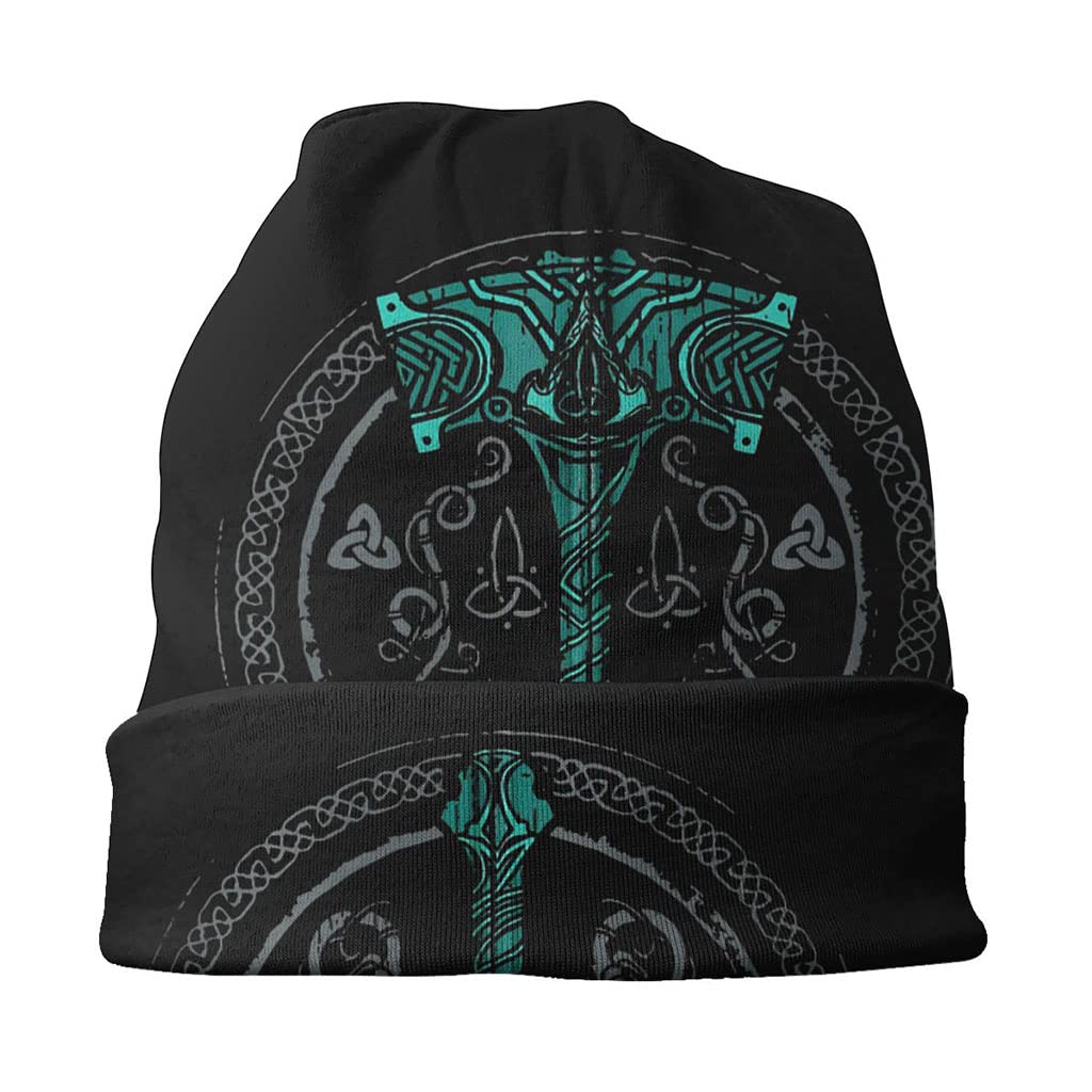 Cadeaux de Ski Chaleureux : Bonnet Viking Mjolnir et Marteau de Thor Imprimé 3D