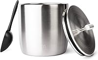 SimpleModern Rocks Vacuum Insulated Ice Bucket with Lid & Scoop | 100oz Stainless Steel for Parties, Cocktails, Wine, Beer