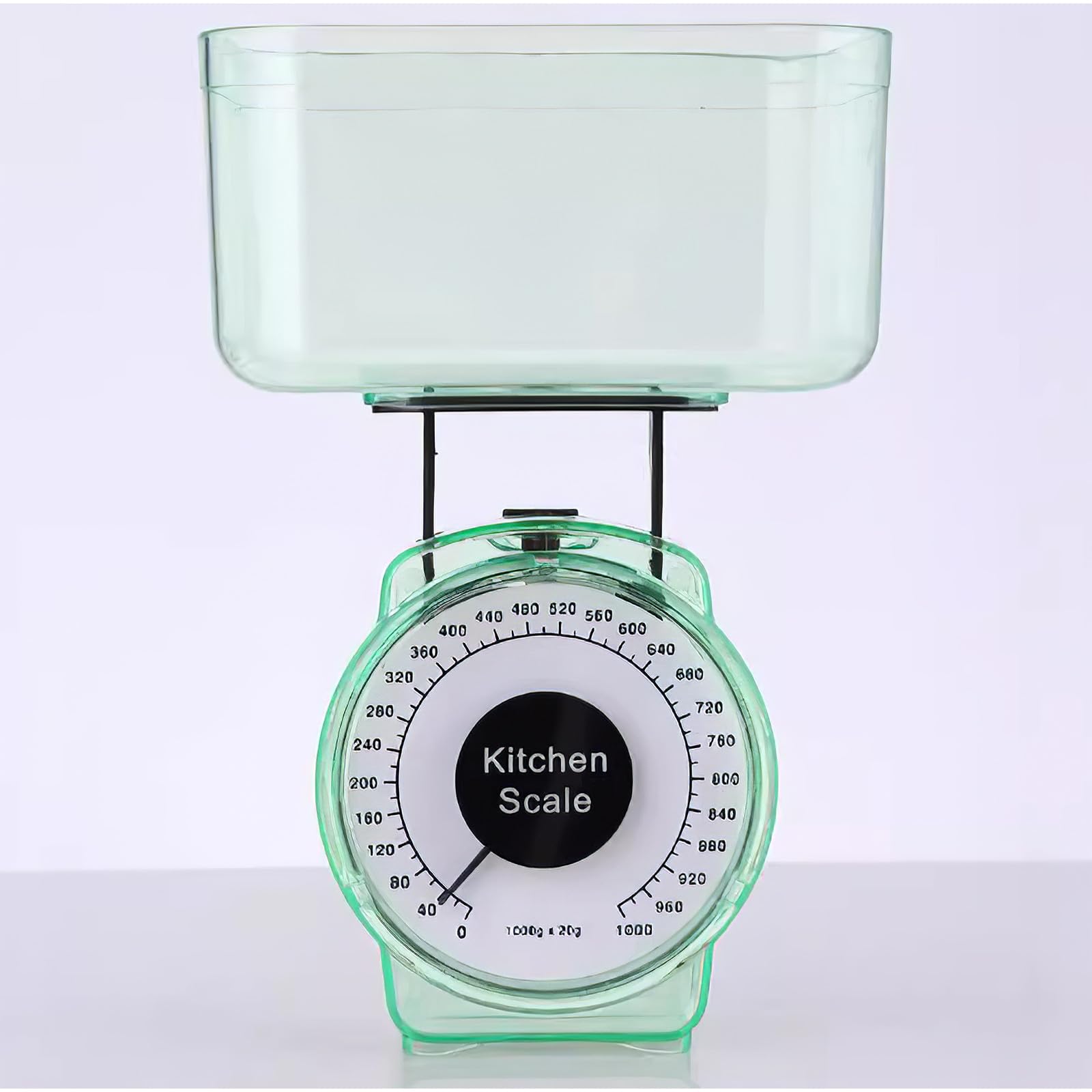 Bilancia da Cucina Meccanica per Alimenti Fino a 1kg in Plastica Arancia, Strumento di Pesatura Facile da Trasportare per Uso in Cucina e Cottura Colore Casuale