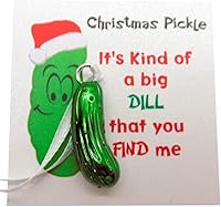 Vista 2 de Juego de decoración navideña de árbol de pepinillo en caja con tarjeta de historia de leyenda