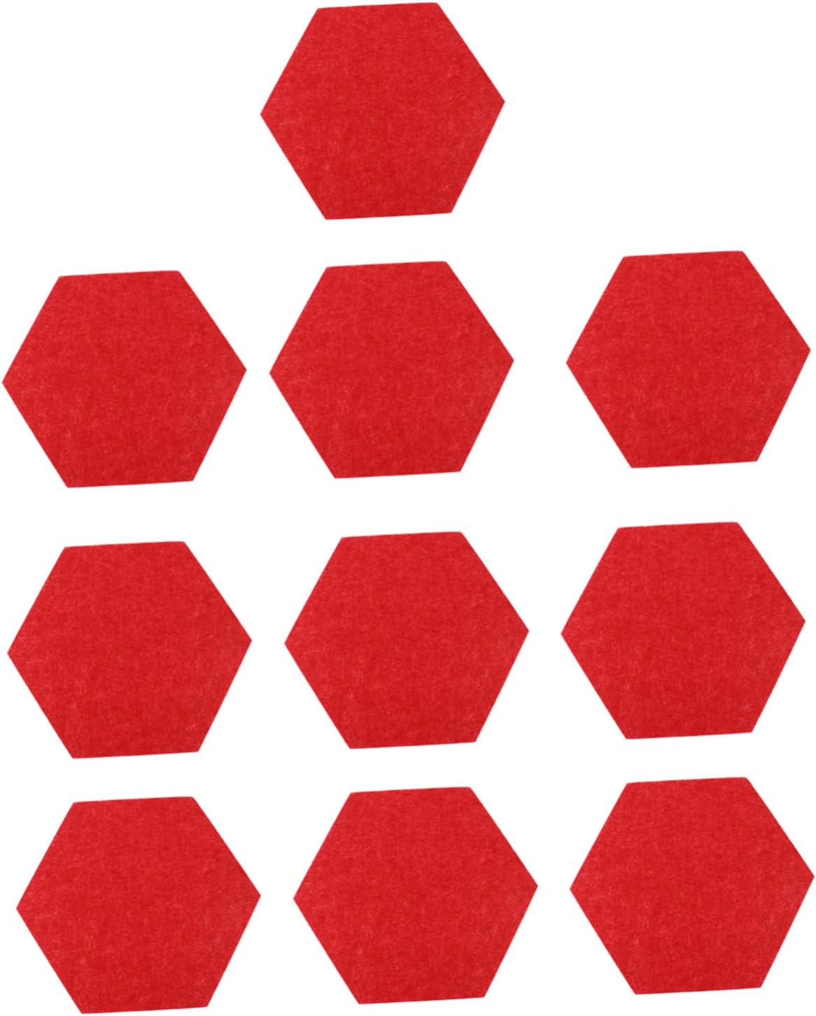 Gadpiparty 12PCS Colorful Self-Adhesive Hexagon Felt Display Board Versatile Message and Memo Wall Stickers for Home and Office Decor