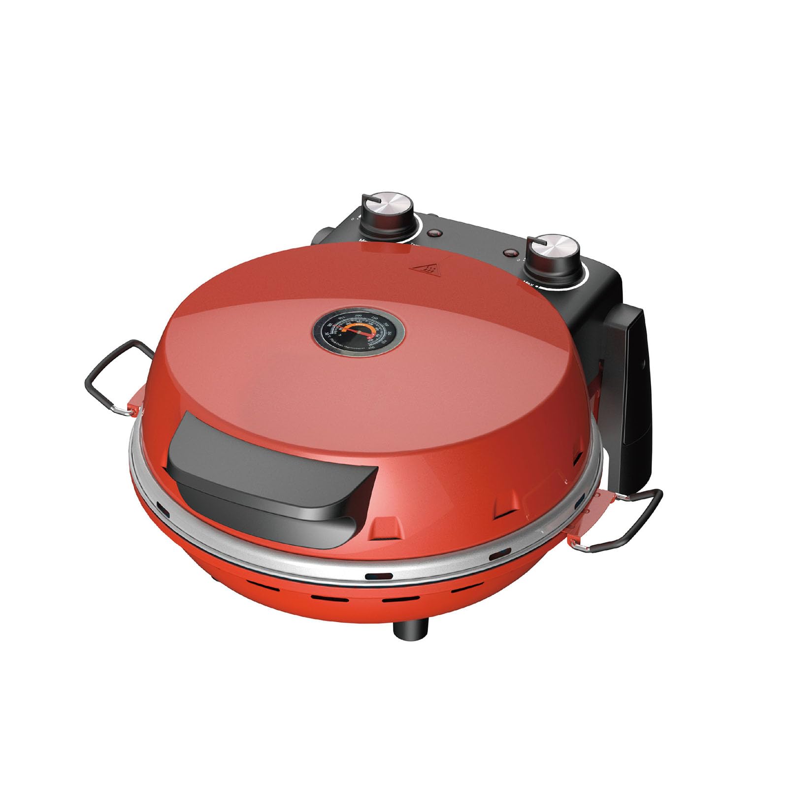 Elektryczna maszyna do pizzy 12 cali, 1200 W, piec do pizzy z płytą do pieczenia kamienia wulkanicznego, kompaktowy piec do pizzy do użytku domowego