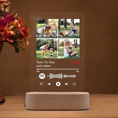 Miniatura 88 de Placa de Spotif personalizada con código de Spotif escaneable, regalos de fotos personalizados, cubierta de álbum de canciones acrílicas, regalos