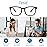 Cyxus Blue Light Glasses Men Women Reduce Eye Strain UV Blocking for Computer Screen 8082T54 Outer Black Inner Blue