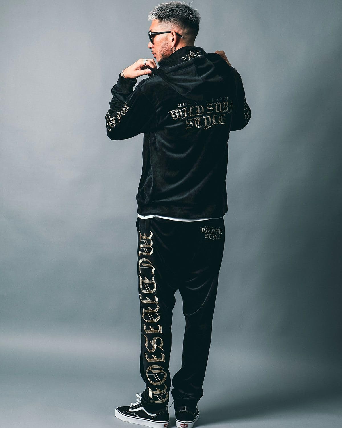 [エムシーディ] ネックウォーマー 付き ベロア ジップ パーカー メンズ ストリート系 サーフ カジュアル ウェア 服 秋 冬 2