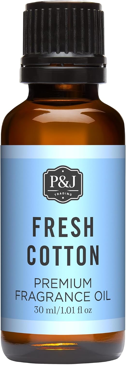 P&J Trading - Fresh Cotton Scented Oil 30ml - Fragrance Oil for Candle Making, Soap Making, Diffuser Oil