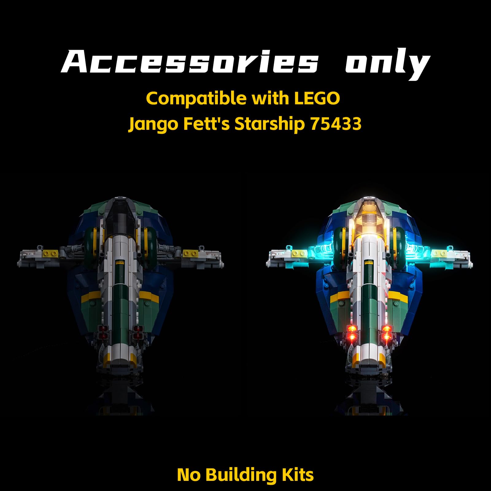 Light Kit Compatible with Lego 75433 Jango Fett's Starship (No Model) - Image 3