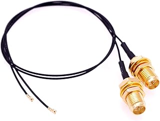 Deal4GO 2Pcs 30cm M.2 U.FL IPX4 to RP-SMA Female Antenna Connector IPEX4 MHF4 WiFi Pigtail Cable for M2 NGFF WLAN Card AX200NGW 9560 9260 8265 8260 7265 7260