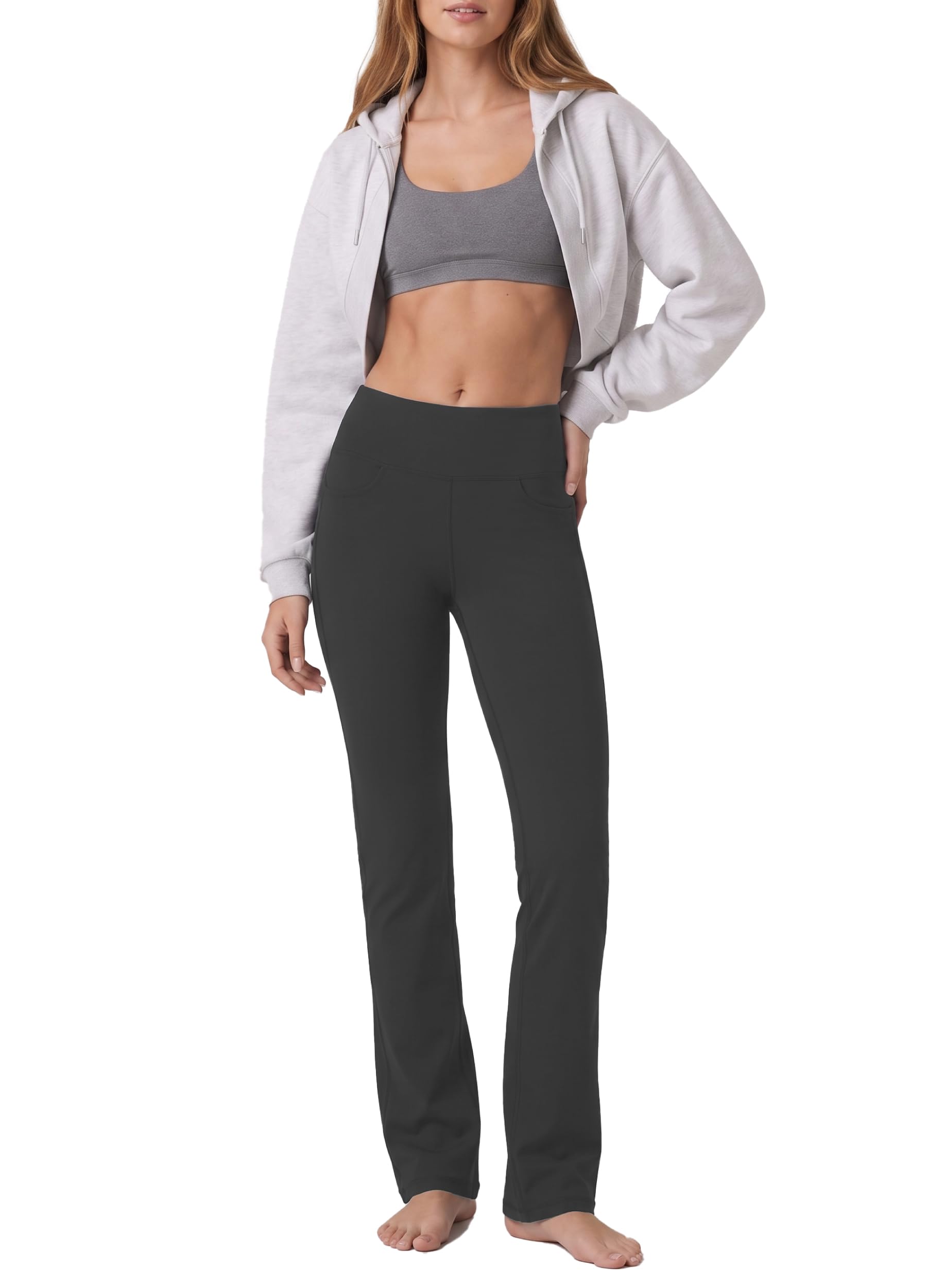 SAFORT Damen Yogahosen Gerade Geschnittene Für Yoga Jogginghose, 4 Hosentaschen Freizeithose, 160cm -182 cm