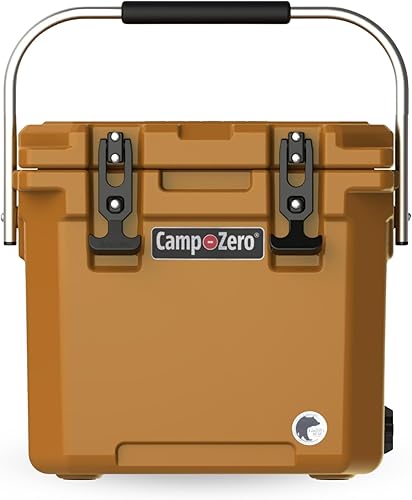 CAMP-ZERO 12  12.6 Qt. Enfriador premium con portavasos moldeados y mango de aluminio plegable