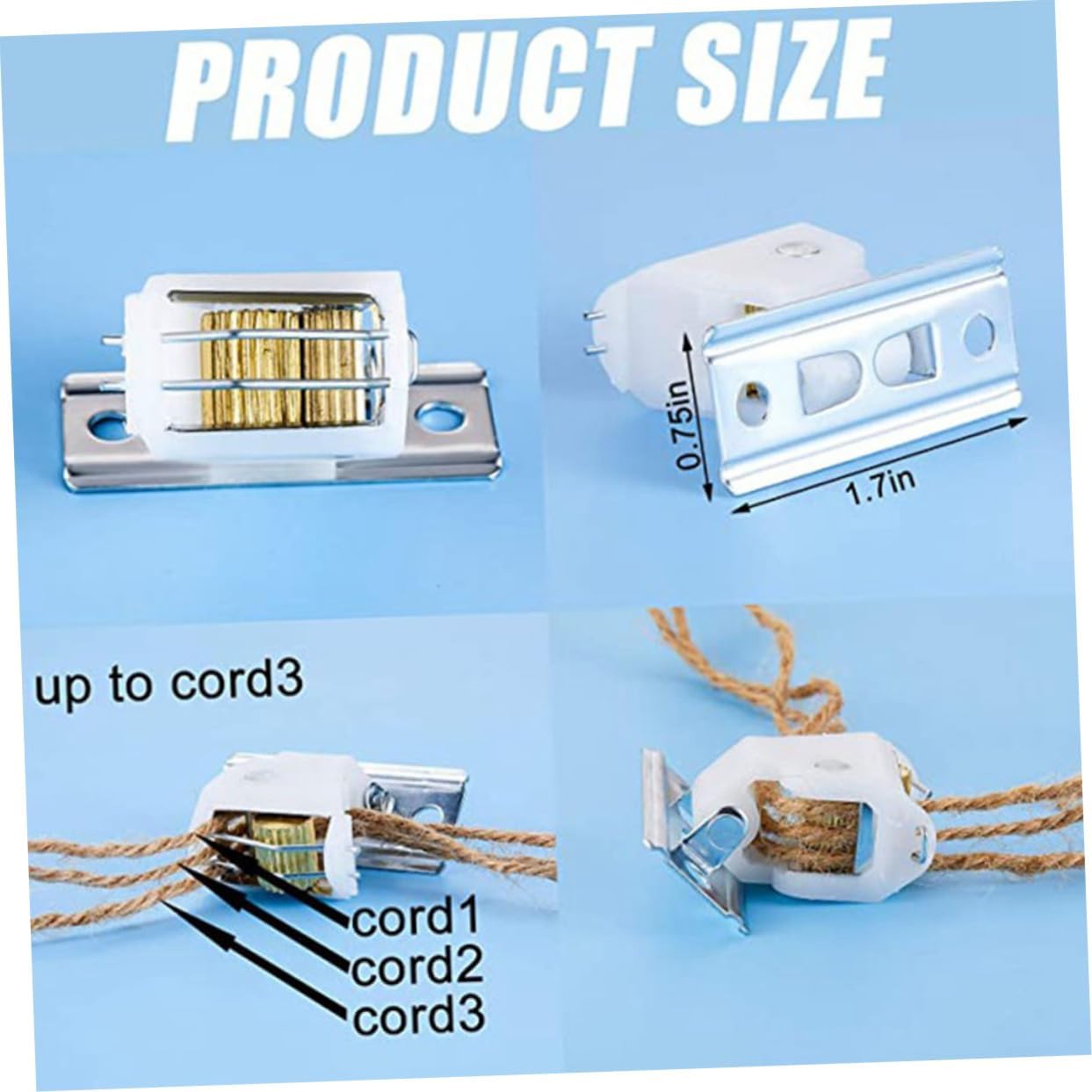 16pcs Roman Shade Cord Locks for Blinds and Curtains Easy to Install and Material Prevents Curtain Slippage Fits Standard Rods