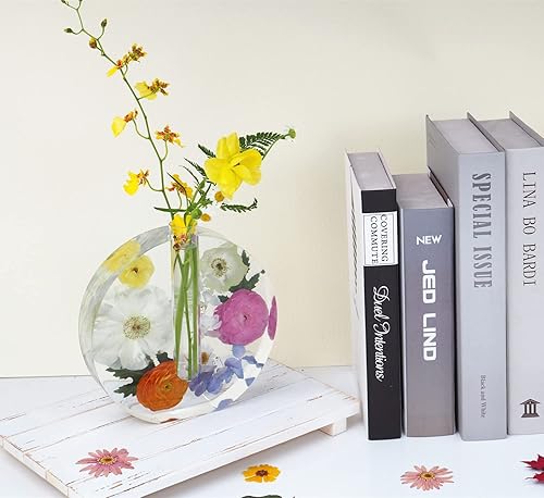 Miniatura 6 de Tubo de ensayo de florero redondo hexagonal, dispositivo de flores, moldes de resina de plantas de agua, moldes de silicona para resina, moldes de