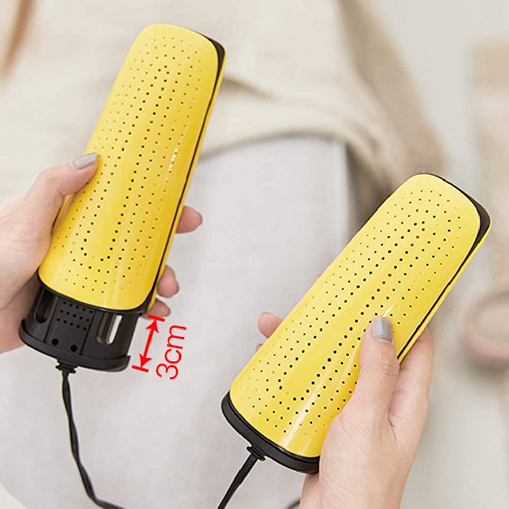 Asciuga Scarpe Asciuga Scarpe Deodorante Casa Studente Cuocere Scarpe, Adatto per Scarpe E Guanti Scarpe in Pelle, Scarpe in Tessuto, Stivali, Stivali da Pioggia, Guanti, Ecc,Giallo,17 * 6 *