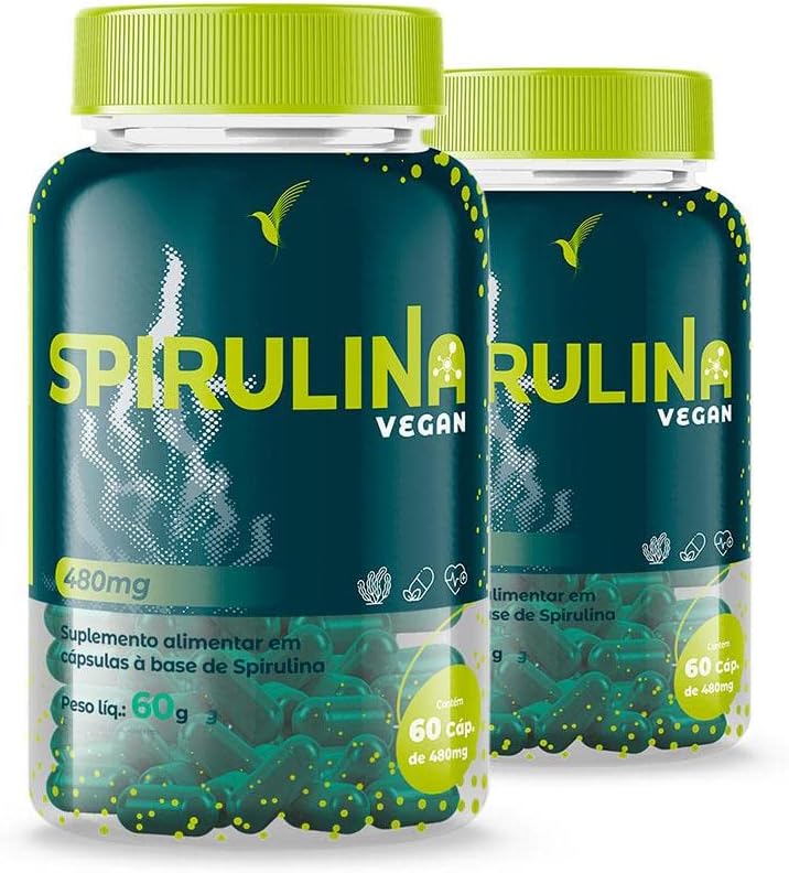 Kit Spirulina Premium Vegana 60 dias – 120 cápsulas Eleve