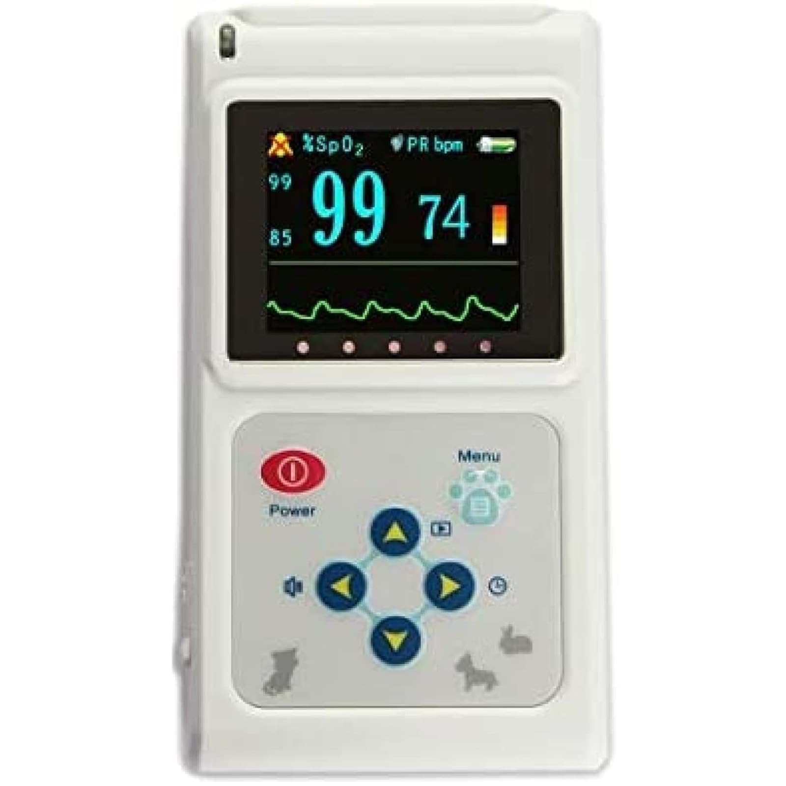 Veterinär-pulsoximeter, Tragbares Pulsmessgerät Für Tierärzte Mit Speicher- Und Wiedergabefunktion, Inklusive Sonde Und Usb-kabel, Praktisch Für Unterwegs, Für Katzen Und Hunde, Für Die Ganze
