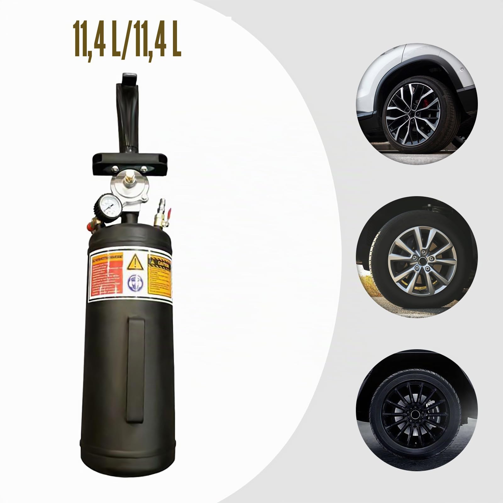 Reifenfüller Reifenschockfüller 3 Gallonen Reifen Booster Inflator Luftkanone Befüllhilfe Luftkanone Reifenaufblasgerät Reifenreparatur Airbooster
