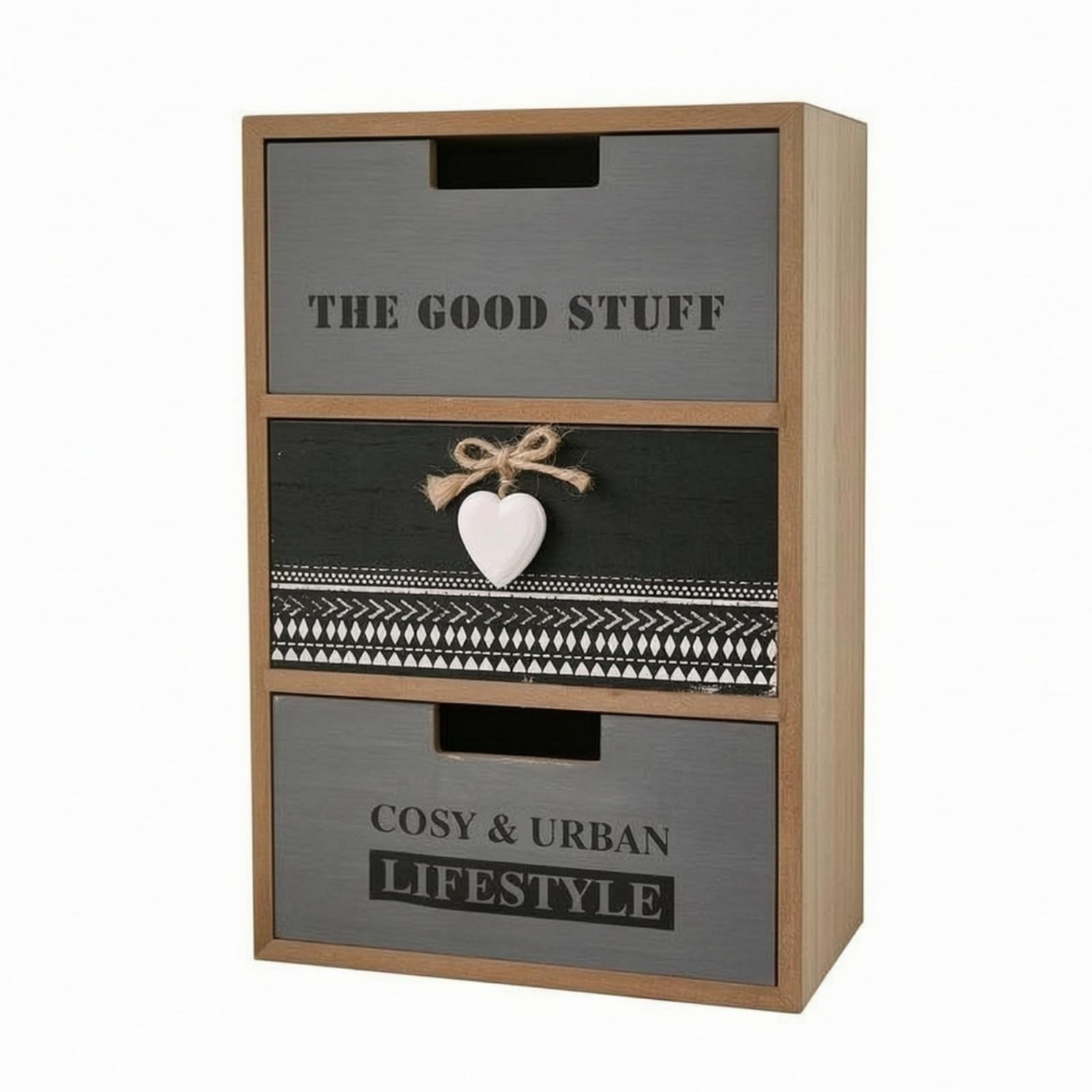Cassettiera Verticale da Scrivania Organizzazione Ordinata Mini Cassettiera in Legno Compatto Mobile Contenitore a Cassetti, Stile Marino Con Pesci E Vita Sottomarina