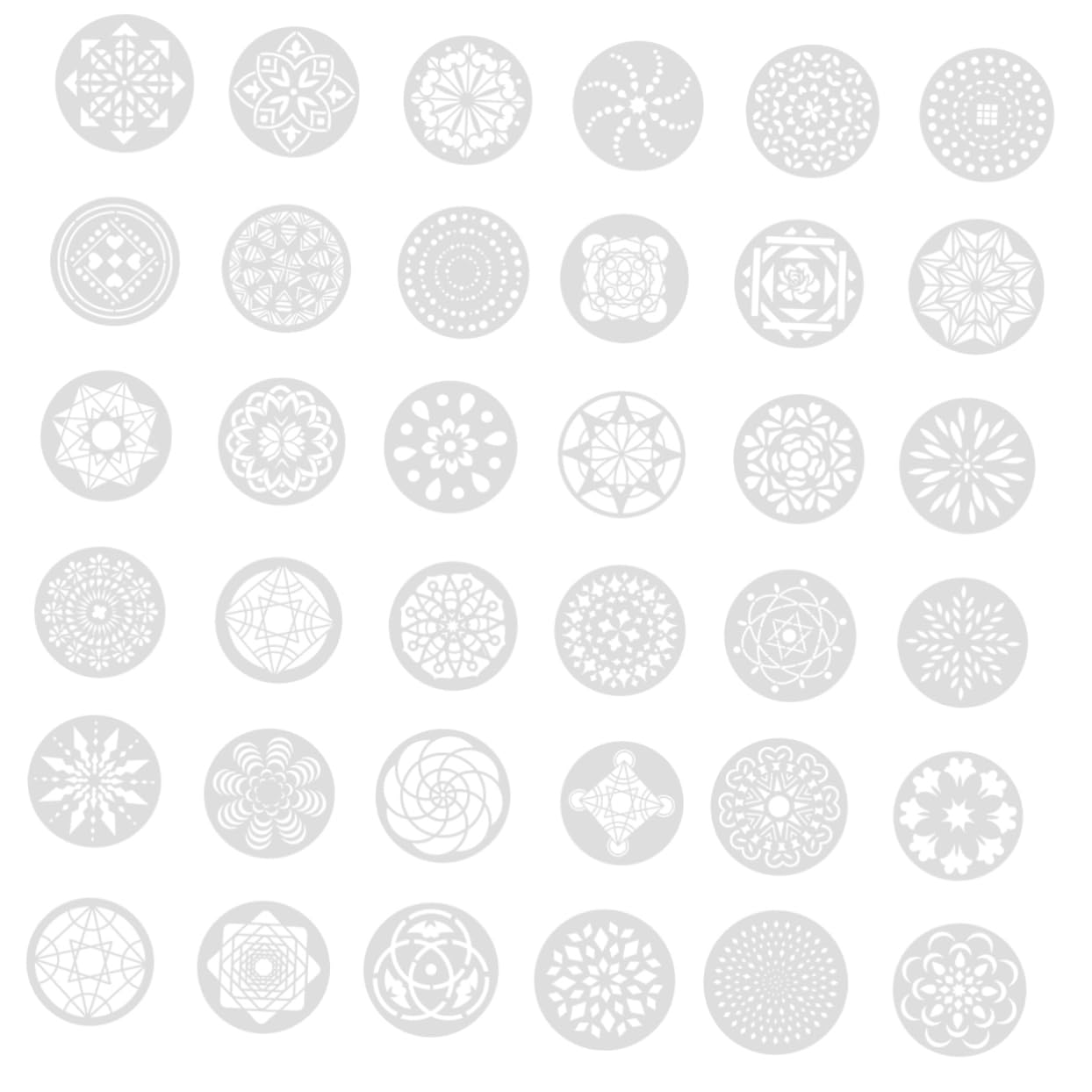 Operitacx 126pezzi Stencil per Pittura Mandala Modelli Creativi per su Superfici Piane per Decorazioni su Mobili e Pavimenti