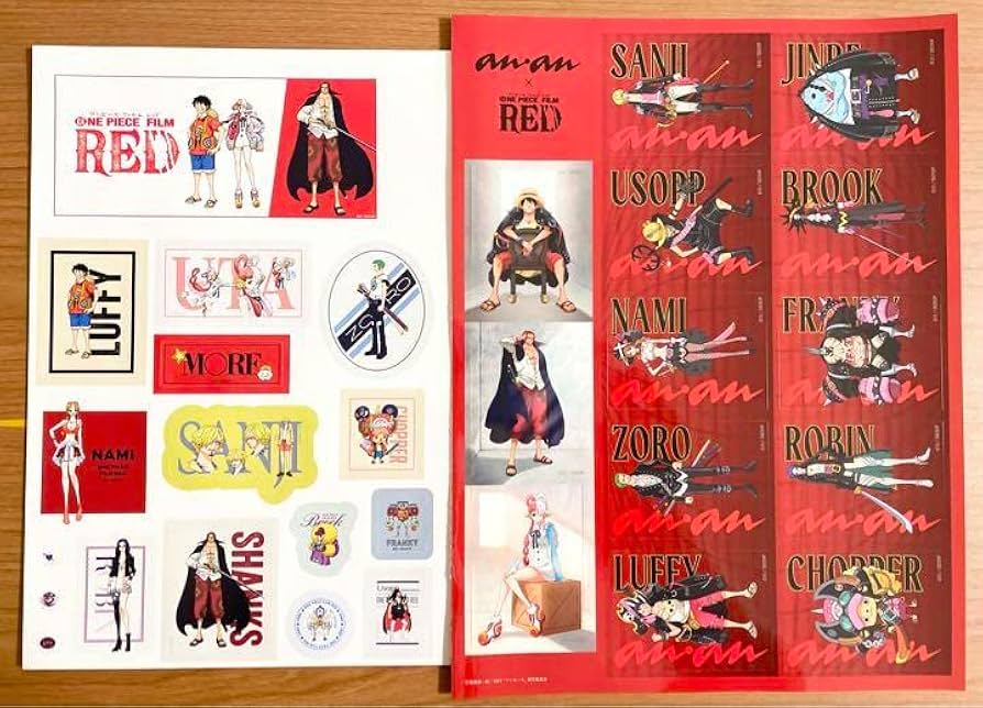 Amazon.co.jp: ワンピース レッド anan MORE ステッカー ルフィ ウタ