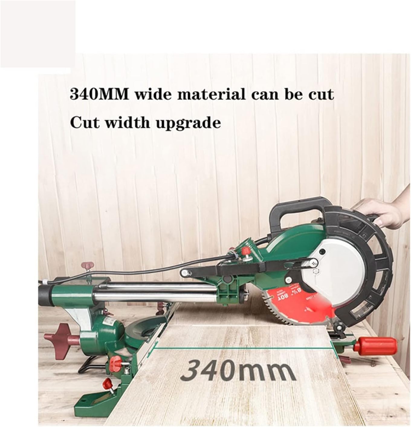 Electric Miter Saw High Precision Sliding Table Saw Mini Wood Cutting Machine 8inch for Household Woodworking