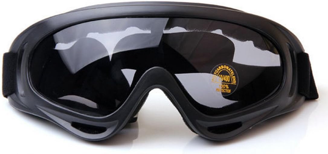 OYMI UV Protection Windproof Dustproof Outdoor Sports Ski Glasses Army Tactical Military Airsoft Goggles Snowmobile Bicycle Motorcycle Football Safety Glasses Protective Goggles (Black