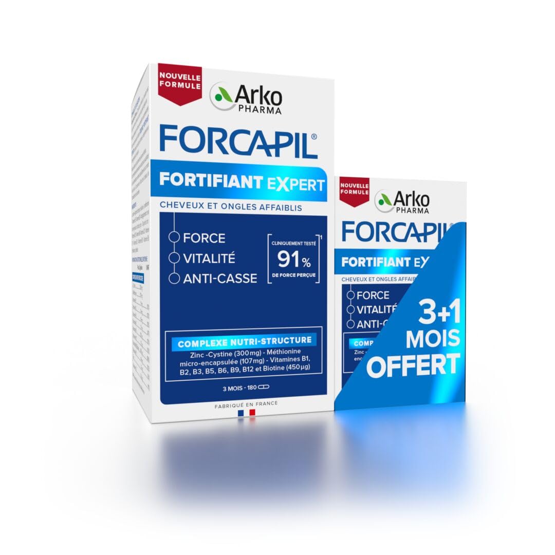 Arkopharma - Forcapil Fortifiant - Cheveux et Ongles - Complément alimentaire pour cheveux et ongles - Renforce la fibre capillaire - Cure de 4 mois